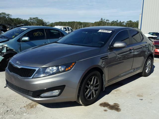 5XXGM4A76DG203792 - 2013 KIA OPTIMA LX GRAY photo 2