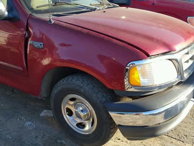 1FTZX1721YNB10294 - 2000 FORD F150 BURGUNDY photo 9