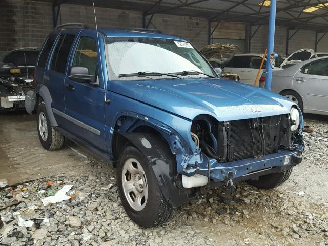 1J4GL48K15W511525 - 2005 JEEP LIBERTY SP BLUE photo 1