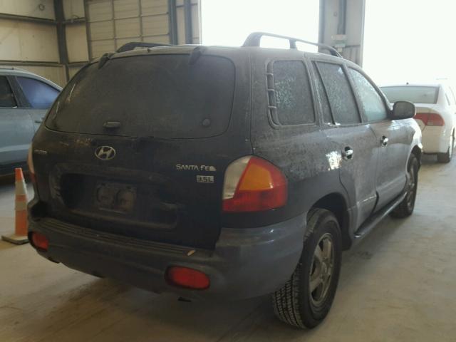 KM8SC13E04U706182 - 2004 HYUNDAI SANTA FE G BLACK photo 4