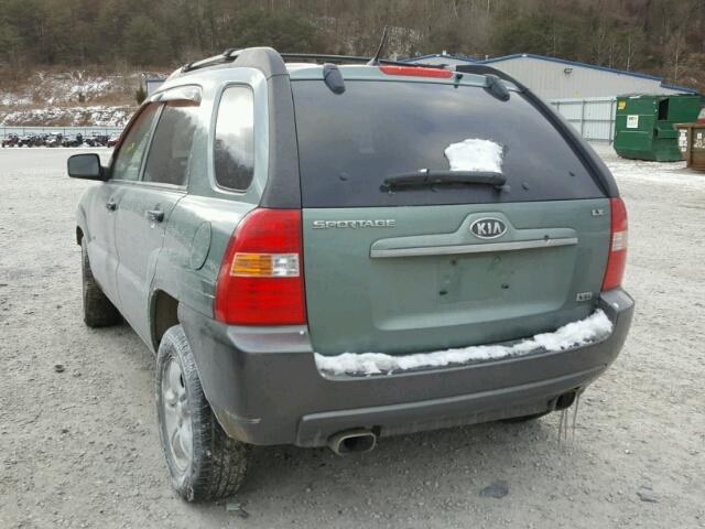 KNDJE723277426389 - 2007 KIA SPORTAGE E GREEN photo 3