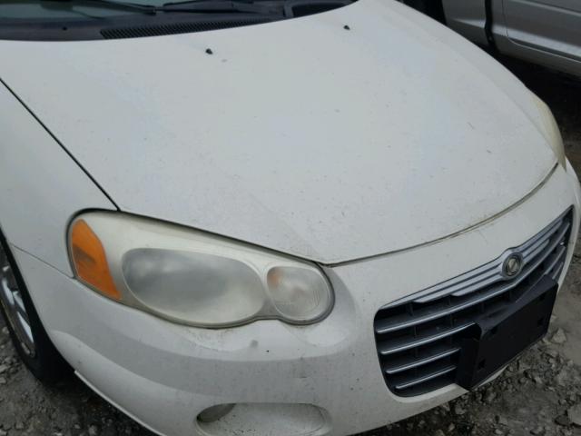 1C3EL65R04N131725 - 2004 CHRYSLER SEBRING LI WHITE photo 9