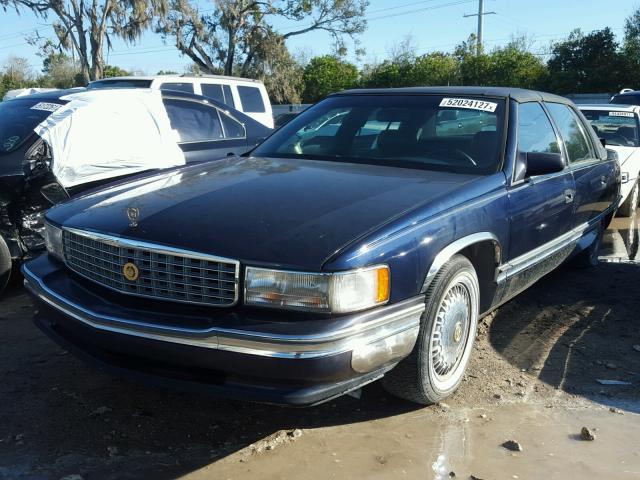 1G6KD52Y0TU306032 - 1996 CADILLAC DEVILLE BLUE photo 2