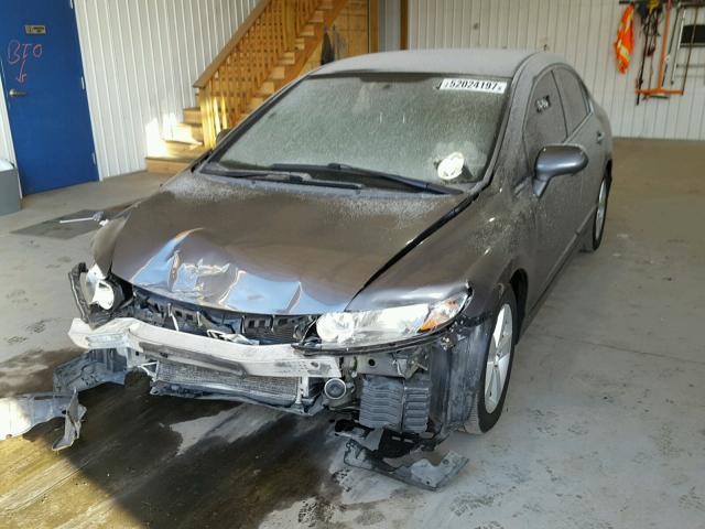 2HGFA16589H532722 - 2009 HONDA CIVIC LX GRAY photo 2