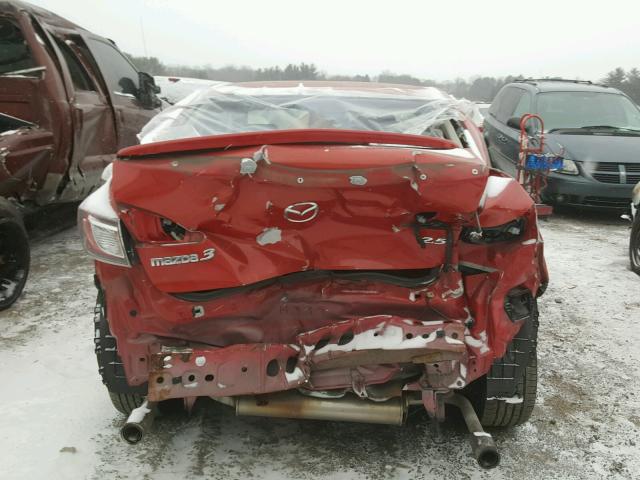 JM1BL1S57A1250281 - 2010 MAZDA 3 S RED photo 9