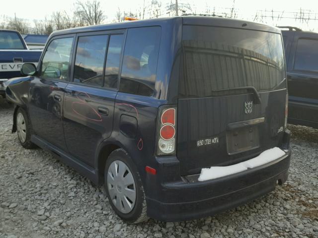 JTLKT324664120716 - 2006 TOYOTA SCION XB BLUE photo 3