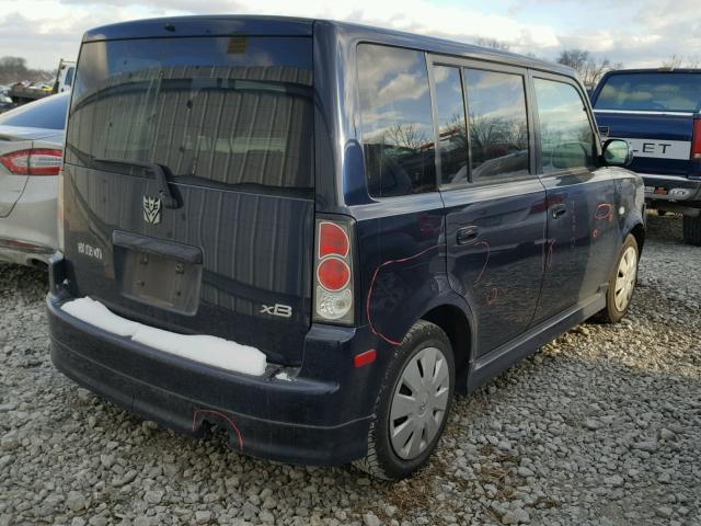 JTLKT324664120716 - 2006 TOYOTA SCION XB BLUE photo 4