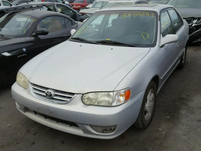 1NXBR12E72Z578505 - 2002 TOYOTA COROLLA CE SILVER photo 2