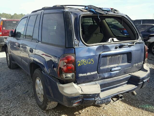 1GNDS13S132258137 - 2003 CHEVROLET TRAILBLAZE BLUE photo 3