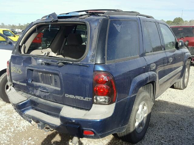 1GNDS13S132258137 - 2003 CHEVROLET TRAILBLAZE BLUE photo 4