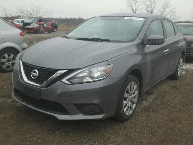 3N1AB7AP1GL663970 - 2016 NISSAN SENTRA S GRAY photo 2