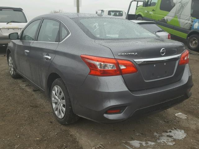 3N1AB7AP1GL663970 - 2016 NISSAN SENTRA S GRAY photo 3