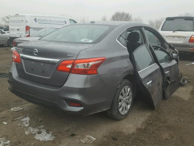 3N1AB7AP1GL663970 - 2016 NISSAN SENTRA S GRAY photo 4