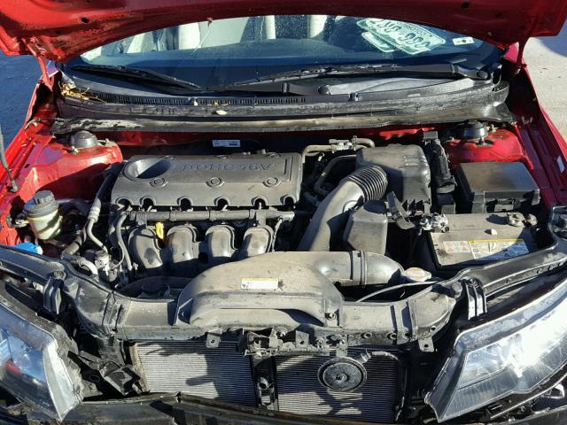 KNAFU4A2XA5067759 - 2010 KIA FORTE EX RED photo 7