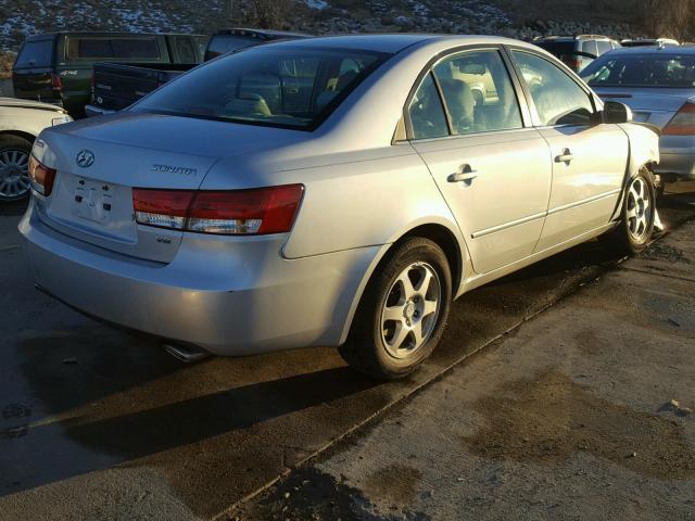 5NPEU46F36H122599 - 2006 HYUNDAI SONATA GLS SILVER photo 4