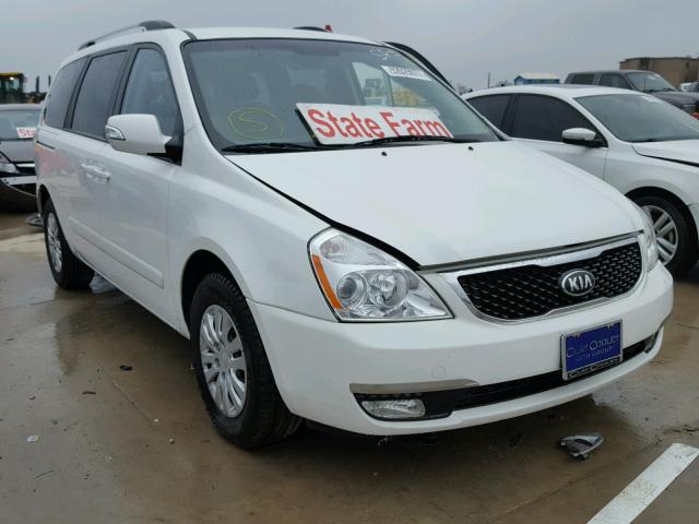 KNDMG4C75E6537920 - 2014 KIA SEDONA LX WHITE photo 1