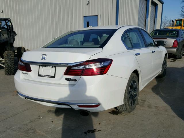 1HGCR2F39GA028739 - 2016 HONDA ACCORD LX WHITE photo 4