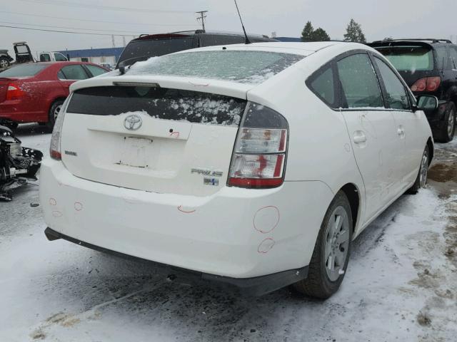 JTDKB20U753096359 - 2005 TOYOTA PRIUS WHITE photo 4