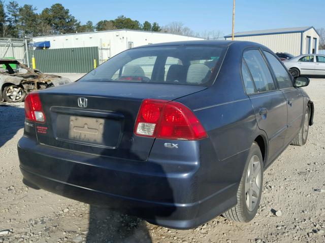 2HGES26884H530325 - 2004 HONDA CIVIC EX BLUE photo 4