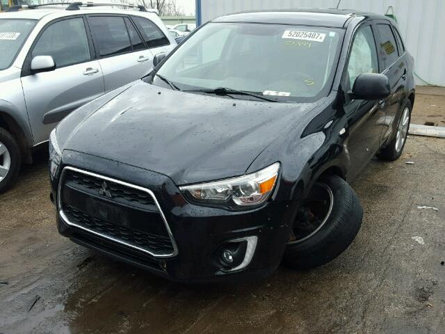 4A4AR4AU1FE010382 - 2015 MITSUBISHI OUTLANDER BLACK photo 2