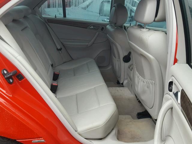 WDBRF52H97F910497 - 2007 MERCEDES-BENZ C 230 RED photo 6