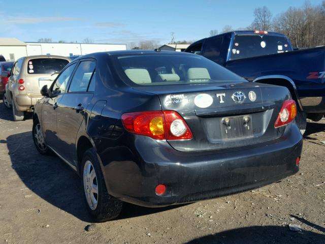 1NXBU4EE3AZ250413 - 2010 TOYOTA COROLLA BA BLACK photo 3