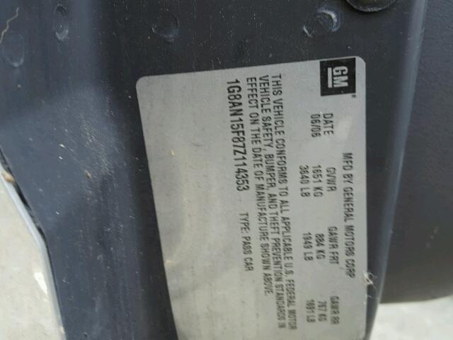 1G8AN15F87Z114353 - 2007 SATURN ION LEVEL SILVER photo 10