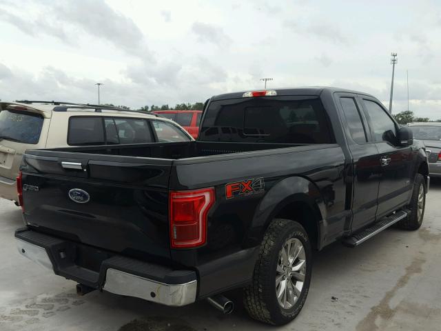 1FTFX1EG4GFD50305 - 2016 FORD F150 SUPER BLACK photo 4