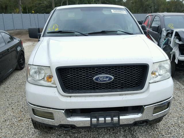 1FTRX14W55NA89677 - 2005 FORD F150 WHITE photo 9