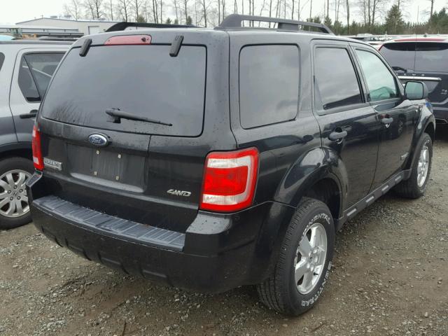 1FMCU93158KD40184 - 2008 FORD ESCAPE XLT BLACK photo 4