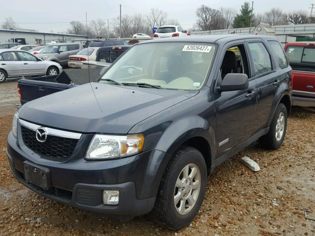 4F2CZ02Z58KM32369 - 2008 MAZDA TRIBUTE I GRAY photo 2