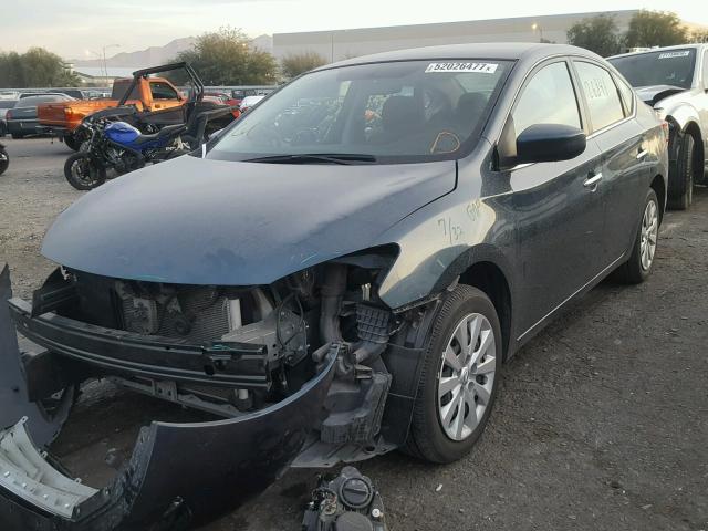 3N1AB7APXEY221639 - 2014 NISSAN SENTRA S BLUE photo 2