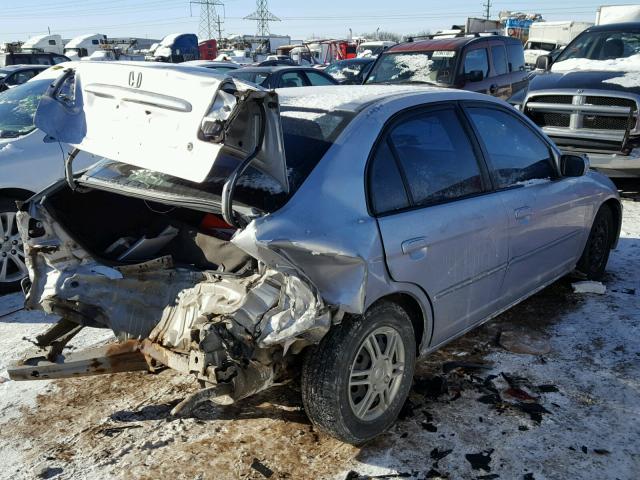 1HGES16633L031698 - 2003 HONDA CIVIC LX SILVER photo 4