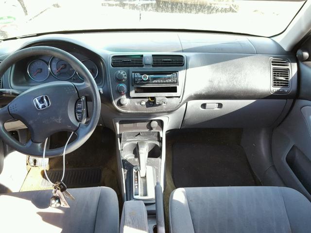 1HGES16633L031698 - 2003 HONDA CIVIC LX SILVER photo 9