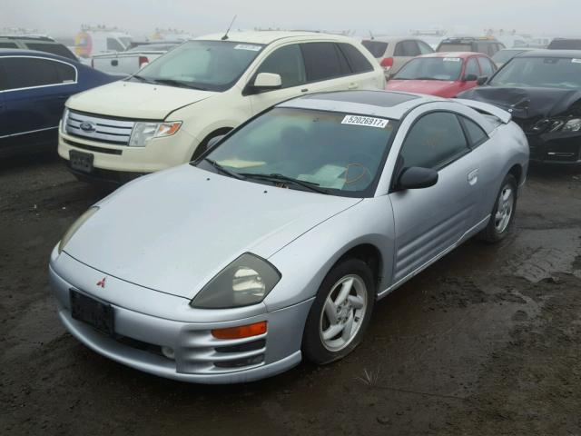 4A3AC44G5YE037499 - 2000 MITSUBISHI ECLIPSE GS SILVER photo 2