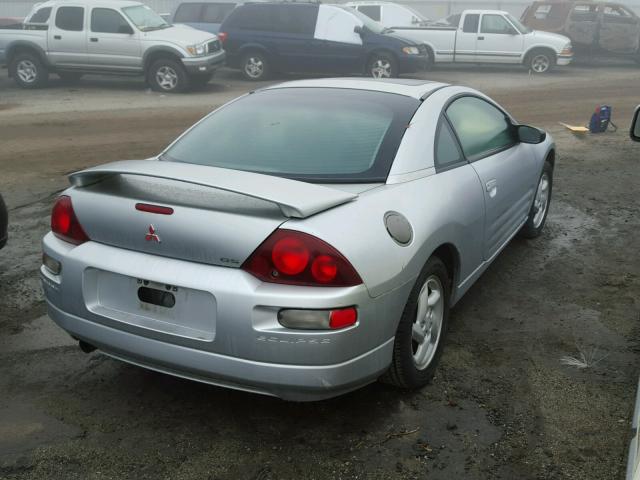 4A3AC44G5YE037499 - 2000 MITSUBISHI ECLIPSE GS SILVER photo 4