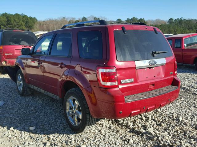 1FMCU0EG2AKB75522 - 2010 FORD ESCAPE LIM RED photo 3