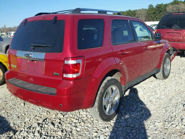 1FMCU0EG2AKB75522 - 2010 FORD ESCAPE LIM RED photo 4