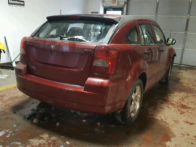 1B3HB48B17D258770 - 2007 DODGE CALIBER SX MAROON photo 4