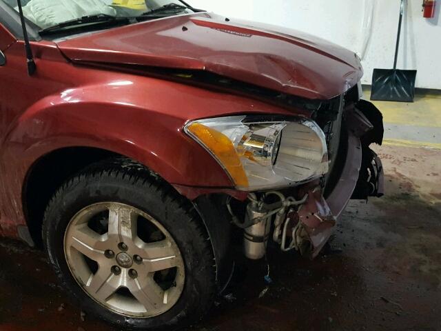 1B3HB48B17D258770 - 2007 DODGE CALIBER SX MAROON photo 9