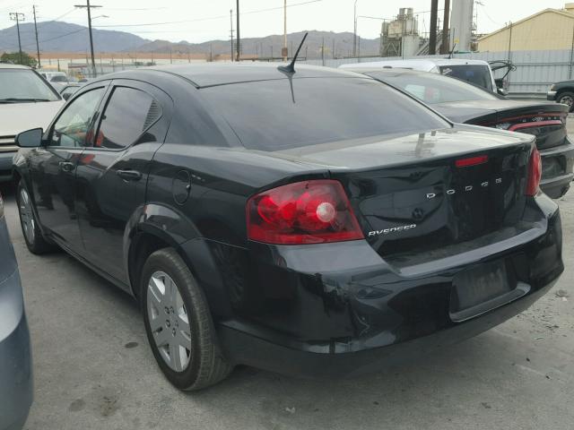 1C3CDZAB1CN118785 - 2012 DODGE AVENGER SE BLACK photo 3