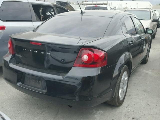 1C3CDZAB1CN118785 - 2012 DODGE AVENGER SE BLACK photo 4