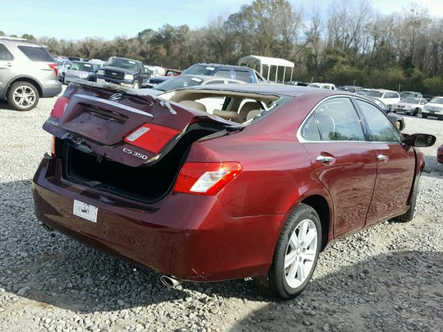 JTHBJ46G782200275 - 2008 LEXUS ES 350 BURGUNDY photo 4