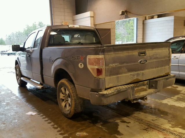 1FTFX1EF1EKF88432 - 2014 FORD F150 SUPER GRAY photo 3