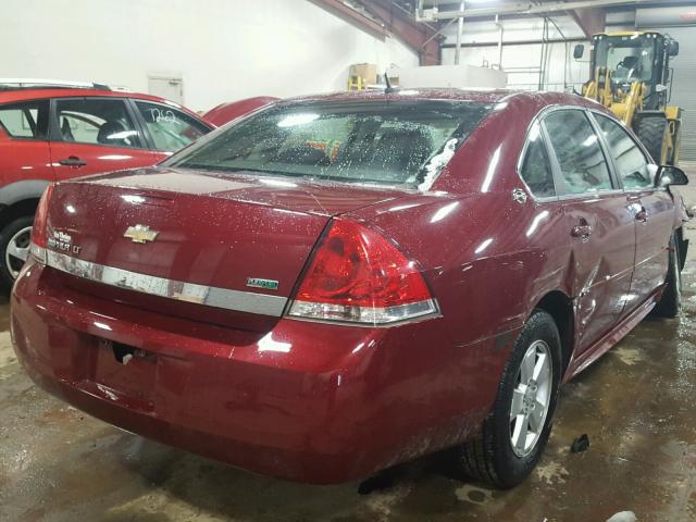 2G1WT57K691132874 - 2009 CHEVROLET IMPALA 1LT RED photo 4