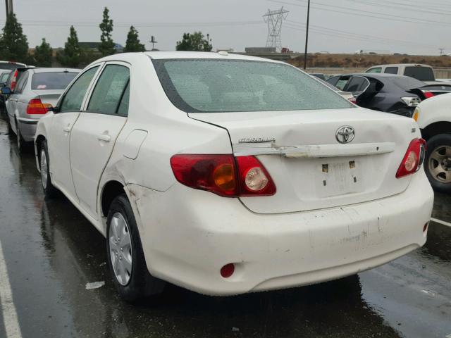 1NXBU4EE7AZ373146 - 2010 TOYOTA COROLLA BA WHITE photo 3