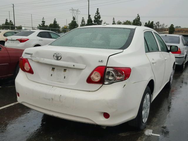 1NXBU4EE7AZ373146 - 2010 TOYOTA COROLLA BA WHITE photo 4