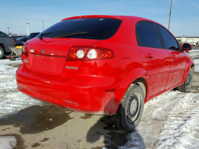 KL5JD66Z97K658454 - 2007 SUZUKI RENO BASE RED photo 4