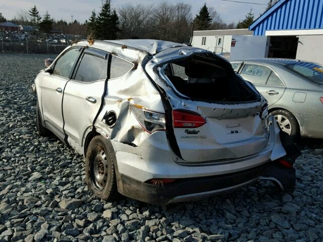 5XYZUDLB0EG137506 - 2014 HYUNDAI SANTA FE S SILVER photo 3