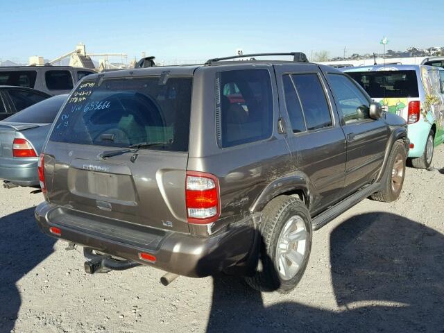 JN8DR09X22W653666 - 2002 NISSAN PATHFINDER GOLD photo 4